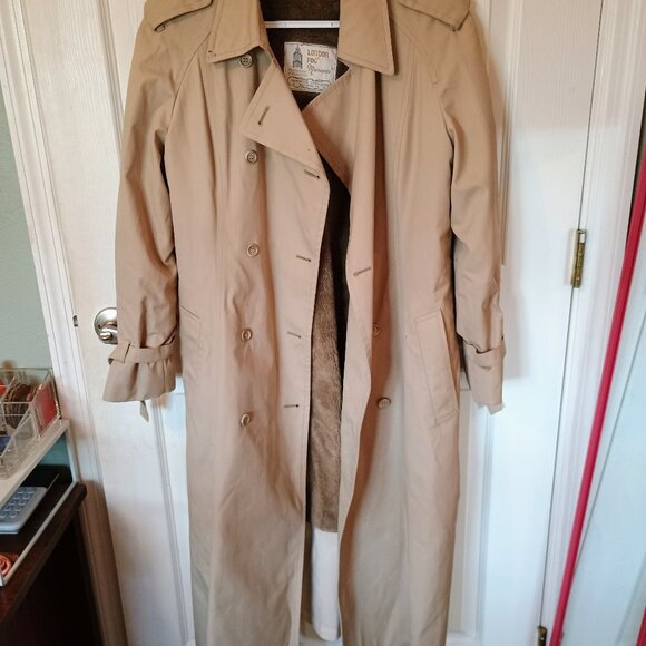 Womens London Fog Trench Coat Sz L - Picture 1 of 9